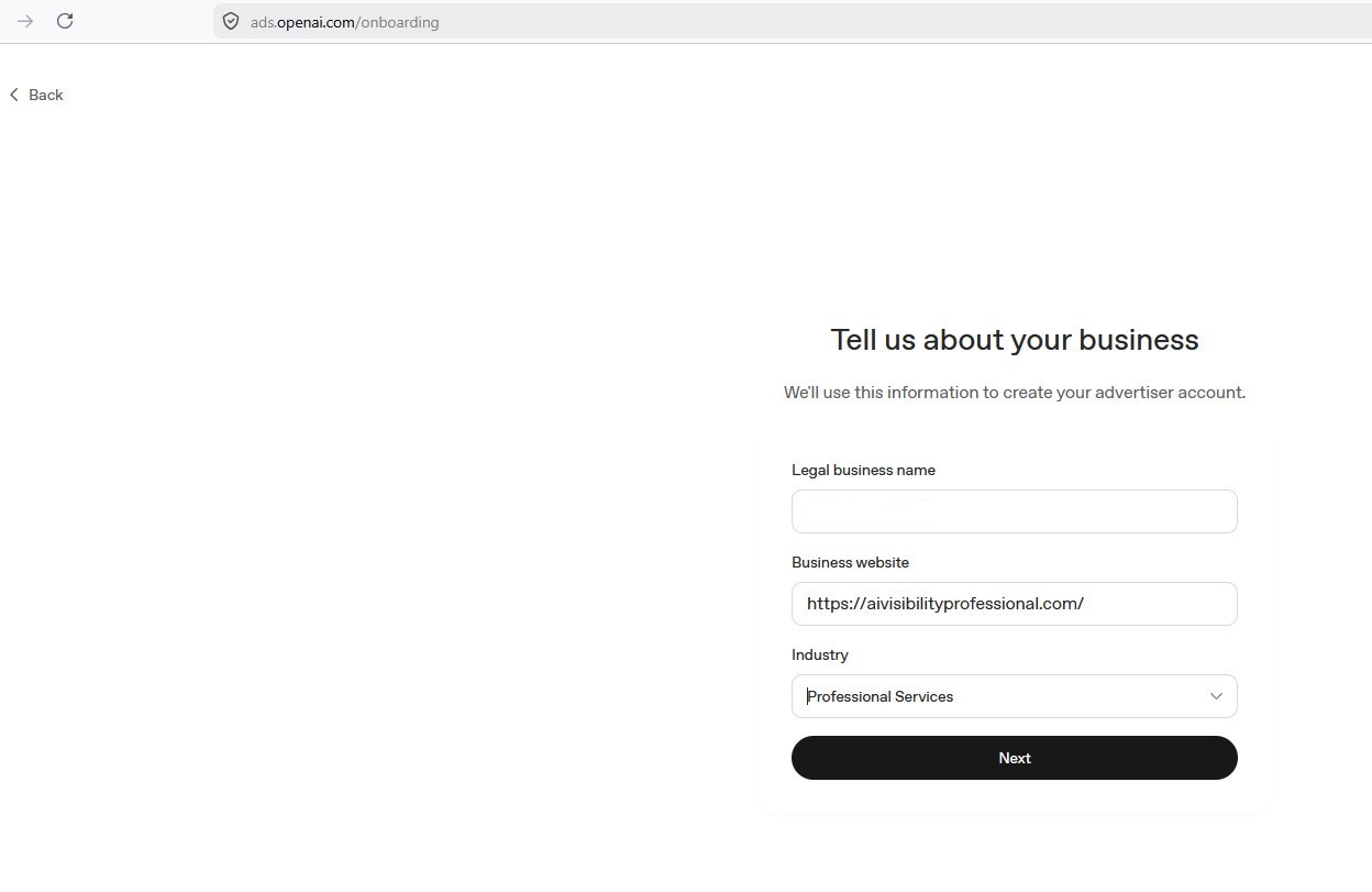 PAID AI Ads on OPENAI Ads Manager 2