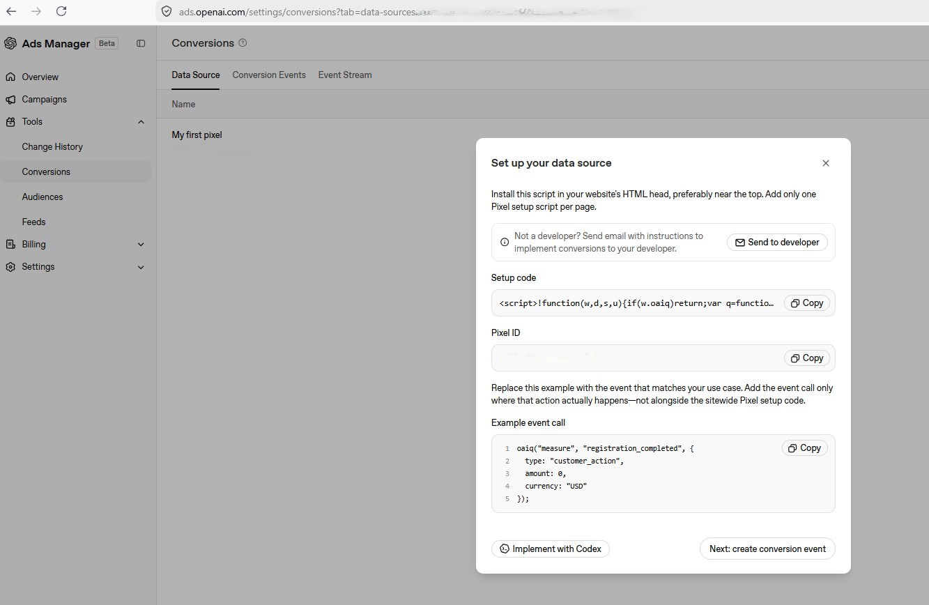 PAID AI Ads on OPENAI Ads Manager 9